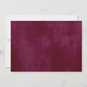 バーガンディオレンジピンクフラワーズ秋ブライダルシャワー 招待状 (裏面)