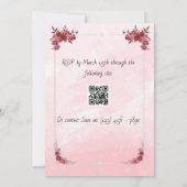 バーガンディカラーテーマ 招待状 (裏面)