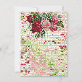 バーガンディカントリー 赤い ルスティックなバラの ブライダルシャワーの招待状Ⅰ 招待状 (裏面)