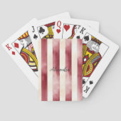 バーガンディクリーストライプム トランプ (裏面)