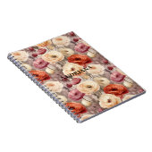 バーガンディクリームの春の花 ノートブック (右側)