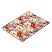 バーガンディクリームの春の花 ノートブック (左側)