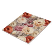 バーガンディクリームの花 タイル (側面)