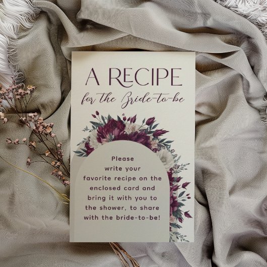 バーガンディクリームフラワーズラブ開花レシピ エンクロージャーカード