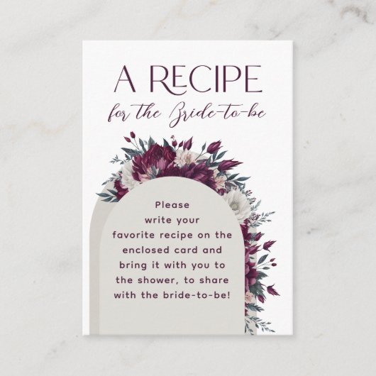 バーガンディクリームフラワーズラブ開花レシピ エンクロージャーカード (正面)