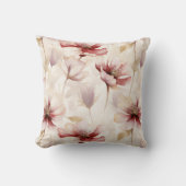 バーガンディクリームフローラ クッション (正面)