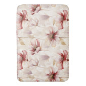 バーガンディクリームラベンダーフローラブライダルシャワー バスマット (正面縦)