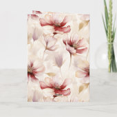 バーガンディクリームラベンダーフローララブ カード (裏面)