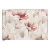 バーガンディクリームラベンダーフローラ 枕カバー (正面右)