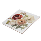 バーガンディクリームランヌカルス花 タイル (側面)