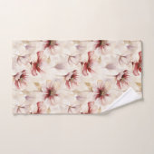 バーガンディクリーム ラベンダーフラワーブライダルシャワー バスタオルセット (ハンドタオル)