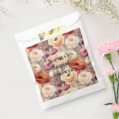 バーガンディクリーム 春の花 ブライダルシャワー フェイバーバッグ (封をした状態)