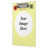 バーガンディクローバーリボンテンプレートbyケネス・ヨンチッチ クリップボード (左)