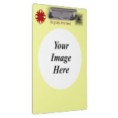 バーガンディクローバーリボンテンプレートbyケネス・ヨンチッチ クリップボード (右)