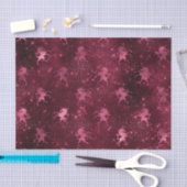 バーガンディグラムフォイルグリッターシークンズユニコーン 薄葉紙 (クラフト)