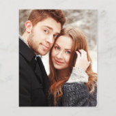 バーガンディグリーン ウェディング 写真 招待状 (裏面)
