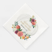 バーガンディゴールドの花柄の白いカボチャ (コーナー)