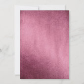 バーガンディゴールドの飾り紐 60歳の誕生日パーティー 招待状 (裏面)