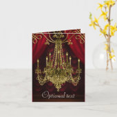 バーガンディゴールドシャンデリアオールオケージョンカード カード (黄色い花)