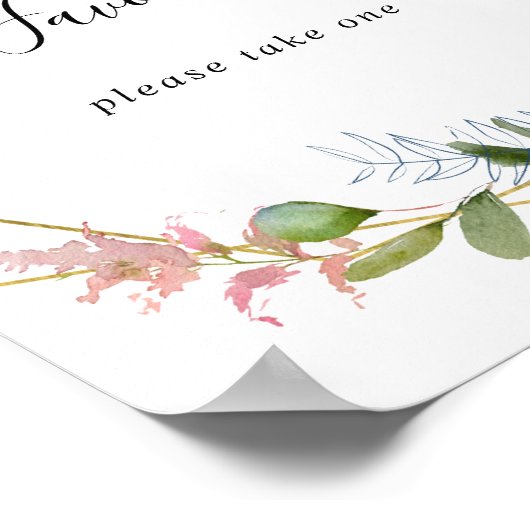 バーガンディゴールド幾何学模様のギフトサイン ポスター (角)