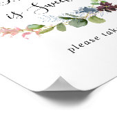 バーガンディゴールド幾何学的なラブイズスウィートサイン ポスター (角)