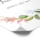 バーガンディゴールド幾何学的好意サイン ポスター (角)