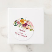 バーガンディサフロンマウブピンク水彩フローラ フェイバータグ (インサイチュ)