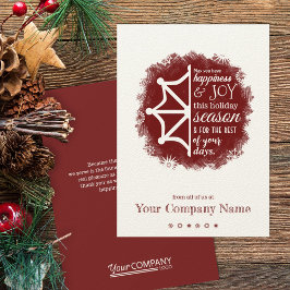 バーガンディスノーフレークビジネスホリデーカード 招待状