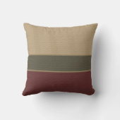 バーガンディタンColorblockパターン装飾用クッション クッション (裏面)