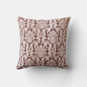 バーガンディダマスピンクローズ金ゴールドセクインアイボリーパール クッション (裏面)