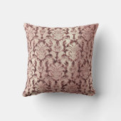 バーガンディダマスピンクローズ金ゴールド赤面セクインパール クッション (裏面)