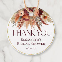 バーガンディテラコッタゴールドフラワーパンパスありがとう