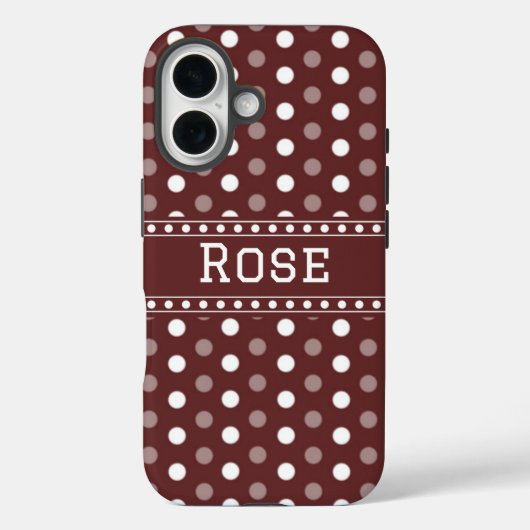 バーガンディドット Case-Mate iPhoneケース (裏面)