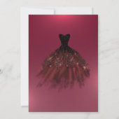 バーガンディドレス ローズ バタフライ キンセアニエラ 招待状 (裏面)