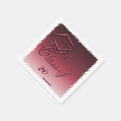 バーガンディハイスクール卒業紙ナプキンス スタンダードカクテルナプキン (角)