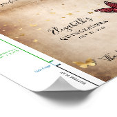 バーガンディバタフライディーキャンディバーラッパテンプレート ポスター (角)