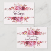 バーガンディバラブライド・メイド提案 ノートカード (正面/裏面)