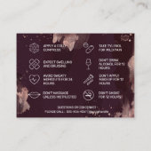 バーガンディバラ金ゴールドボトックスアフターケア名刺 名刺 (裏面)