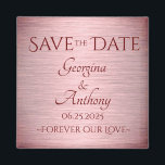 バーガンディバラ金ゴールド日付のカスタム結婚式を保存 マグネット<br><div class="desc">お客様に特別なブルゴーニュバラ金ゴールドを贈る日付のカスタム結婚磁石を保存！新郎新婦の名前とことわざの引用文!ユニークデザインミニマルとテーマに合った葉ものを結婚持つ、永続的な記憶を持つもの！ハート独占的と愛から！</div>