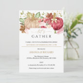 バーガンディパンプキンフローラ感謝祭ディナー 招待状 (スタンド正面)