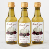 バーガンディパンプキン秋ミニワインボトルラベル ワインラベル (ボトル)