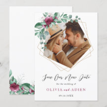 バーガンディパープルアイボリーフラワージオメトリックフォト