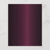 バーガンディピンクの花柄の予算ウェディング招待状 チラシ (裏面)