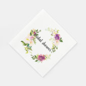 バーガンディピンクの花 スタンダードランチョンナプキン (角)