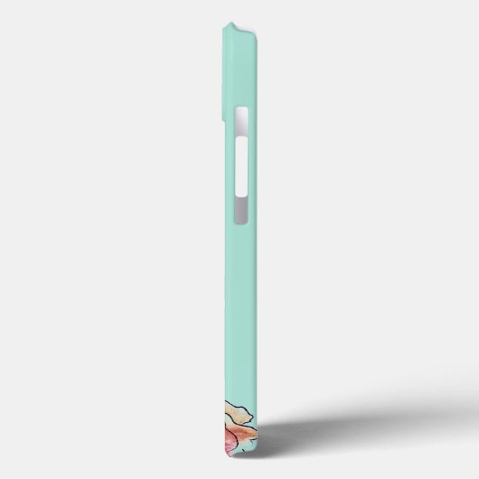 バーガンディピンクフローラブーケエレガントミントガーリーー Case-Mate iPhoneケース (裏面 / 左)