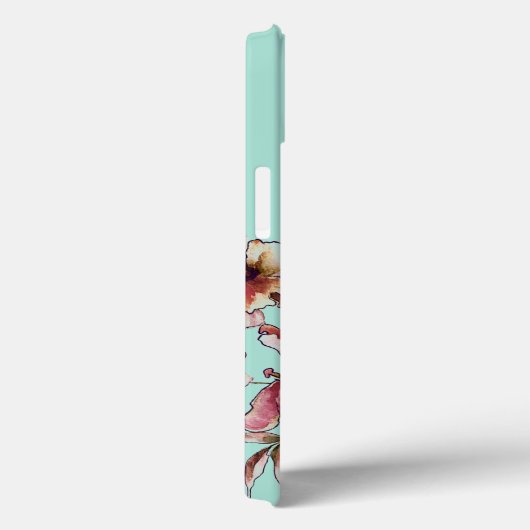 バーガンディピンクフローラブーケエレガントミントガーリーー Case-Mate iPhoneケース (裏面 / 右)