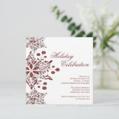 バーガンディファンシージュエルスノーフレークズホリデーパーティ 招待状 (スタンド正面)