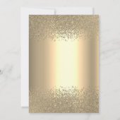 バーガンディフラワーズ金ゴールドブライダルシャワー 招待状 (裏面)