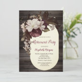 バーガンディフラワーバラウッドリタイア 招待状 (スタンド正面)