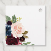 バーガンディフローラありがとう赤ちゃんシャワーギフトラベル フェイバータグ (裏面)